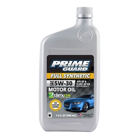 Prime Guard Motor Oil Synthetic SAE 5W-30 1Qt