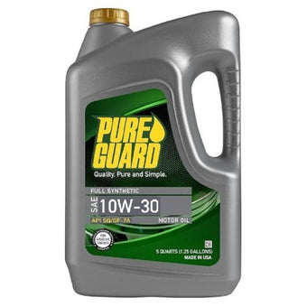 compare product Pure Guard Full Synthetic 10W-30 Motor Oil – 5 Qt – API SQ / GF-7A