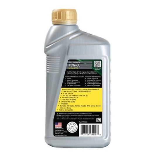 PURE Guard Motor Oil Synthetic SAE 5W-30 1Qt