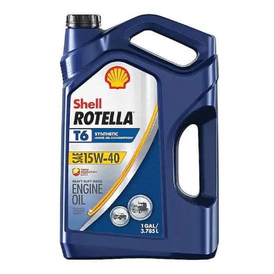 Shell Rotella T6 – Heavy Duty Diesel Engine Oil Synthetic 15W-40, 1 Gal (3.785 L)