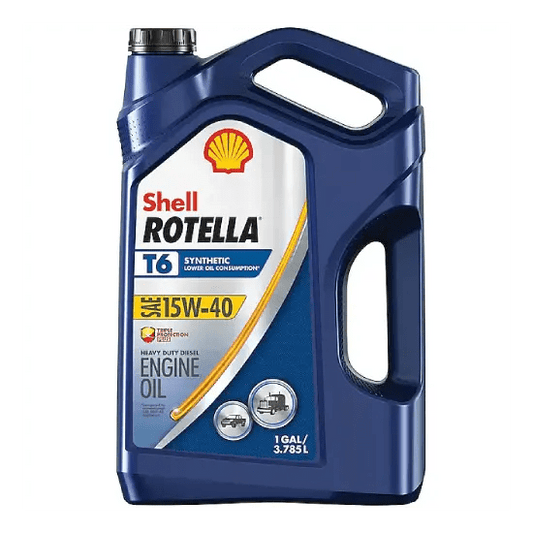 Shell Rotella T6 – Heavy Duty Diesel Engine Oil Synthetic 15W-40, 1 Gal (3.785 L)