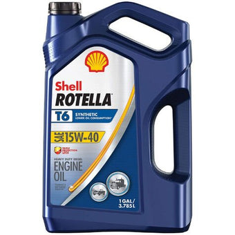 compare product Shell Rotella T6 Heavy Duty Motor Oil Synthetic Diesel 15W-40 1GL