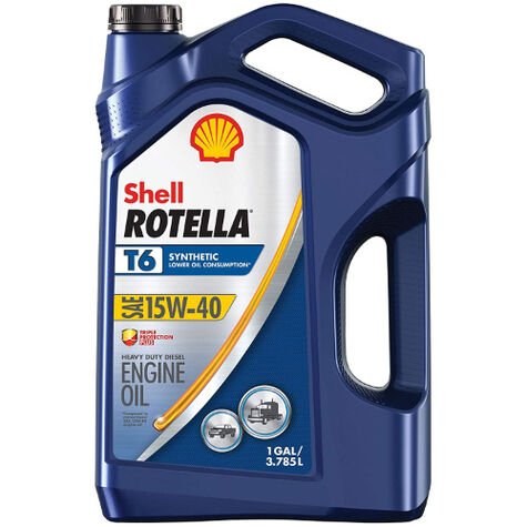 Shell Rotella T6 Heavy Duty Motor Oil Synthetic Diesel 15W-40 1GL