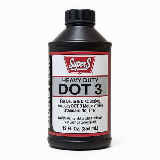 Super S Brake Fluid DOT 3 Heavy Duty 12oz