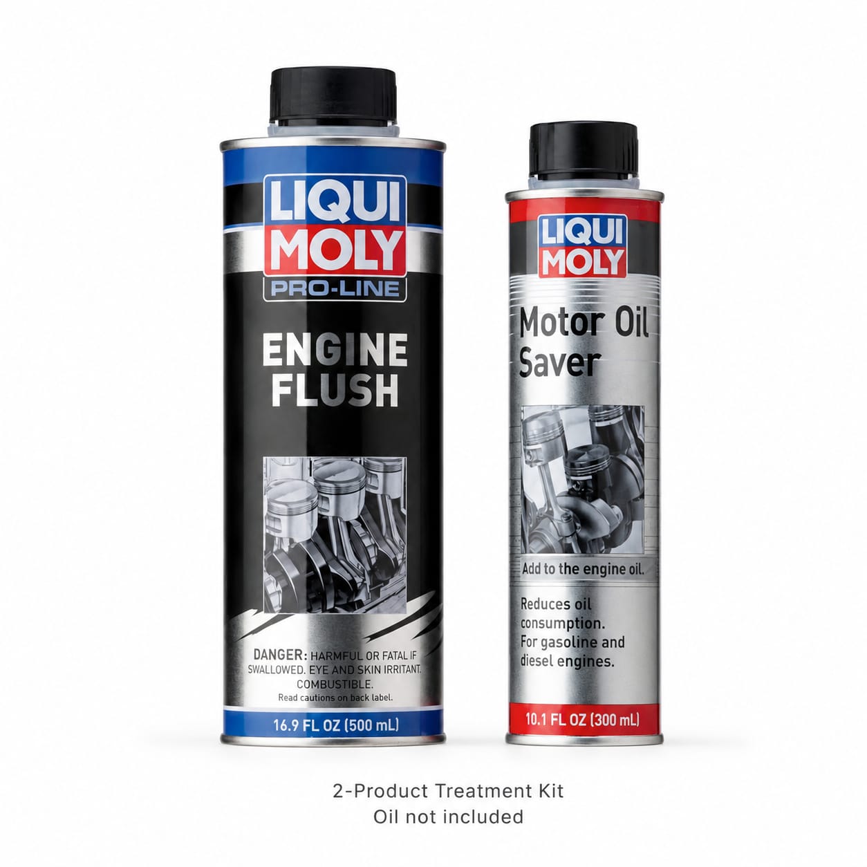 Liqui Moly Oil Leak and Blue Smoke Kit – Engine Flush 2037 and Motor Oil Saver 2020